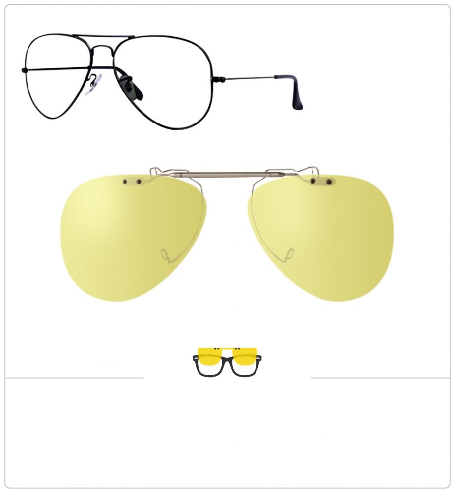 ray ban aviator clip on sunglasses
