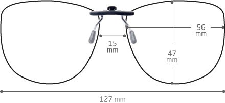 Magiclip Clip solaire Rectangle SC 722 Polarisant