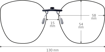 Magiclip Clip solaire Rectangle SC 723 Polarisant